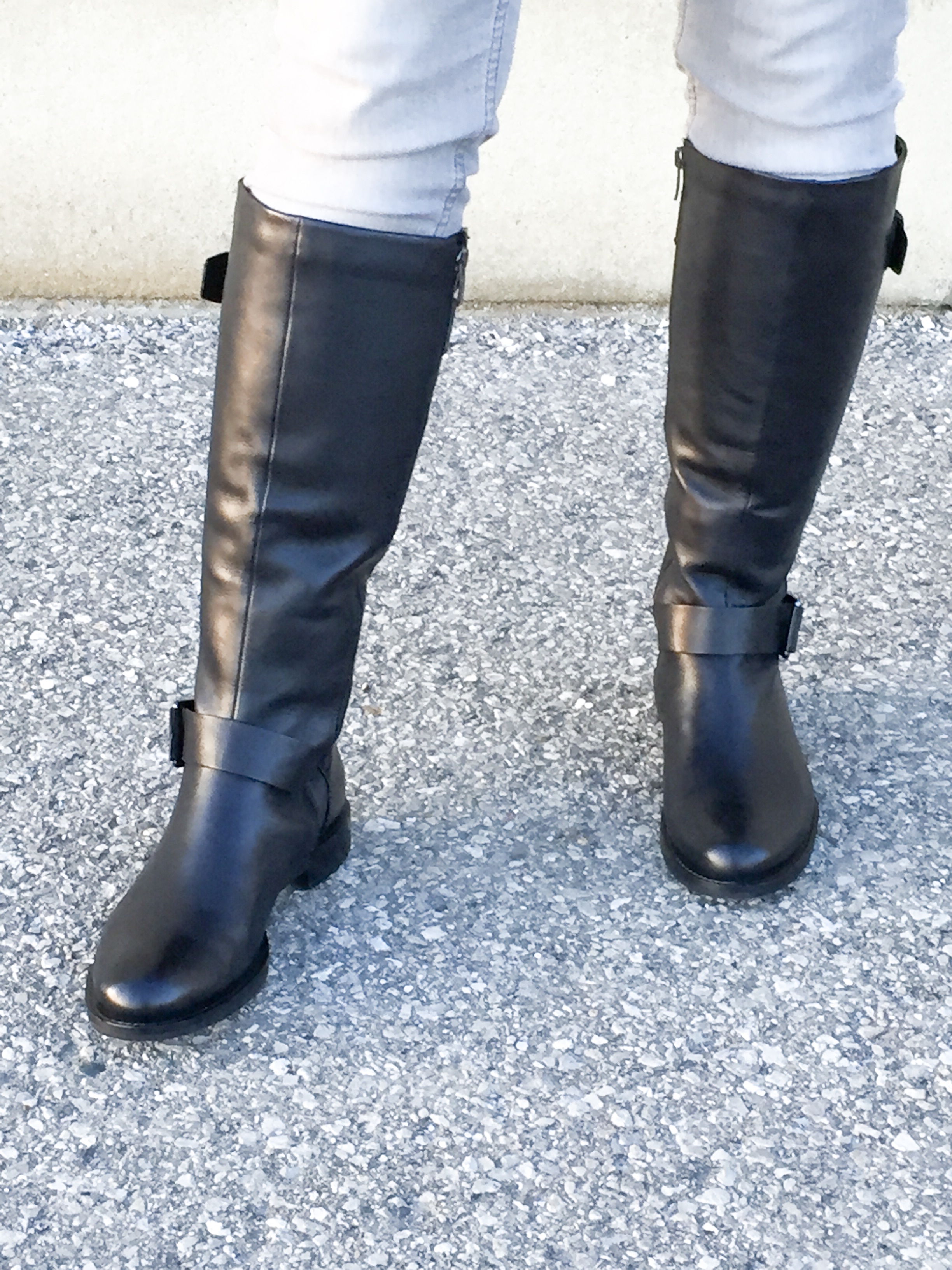 ecco black knee high boots