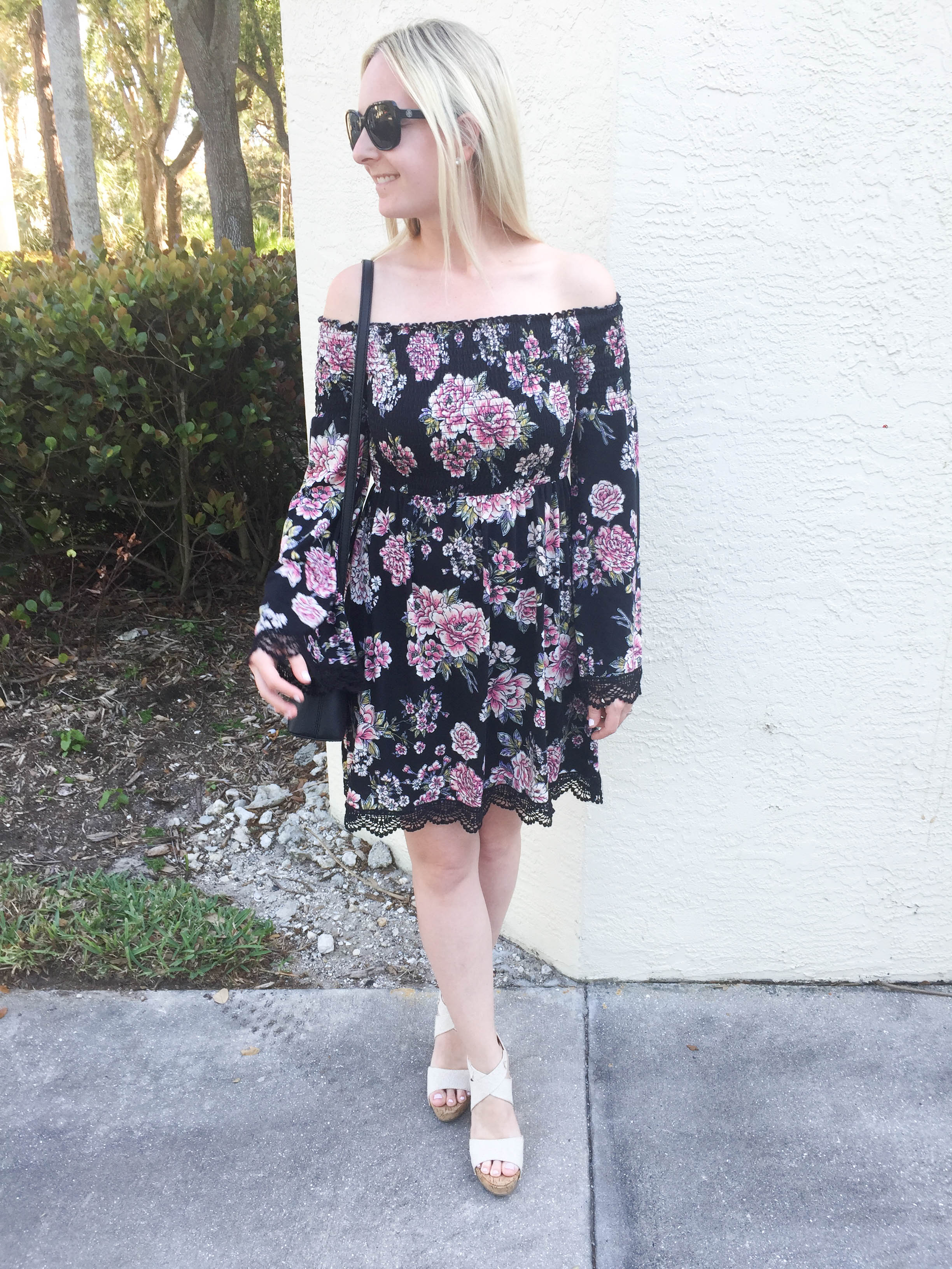 target off the shoulder dress