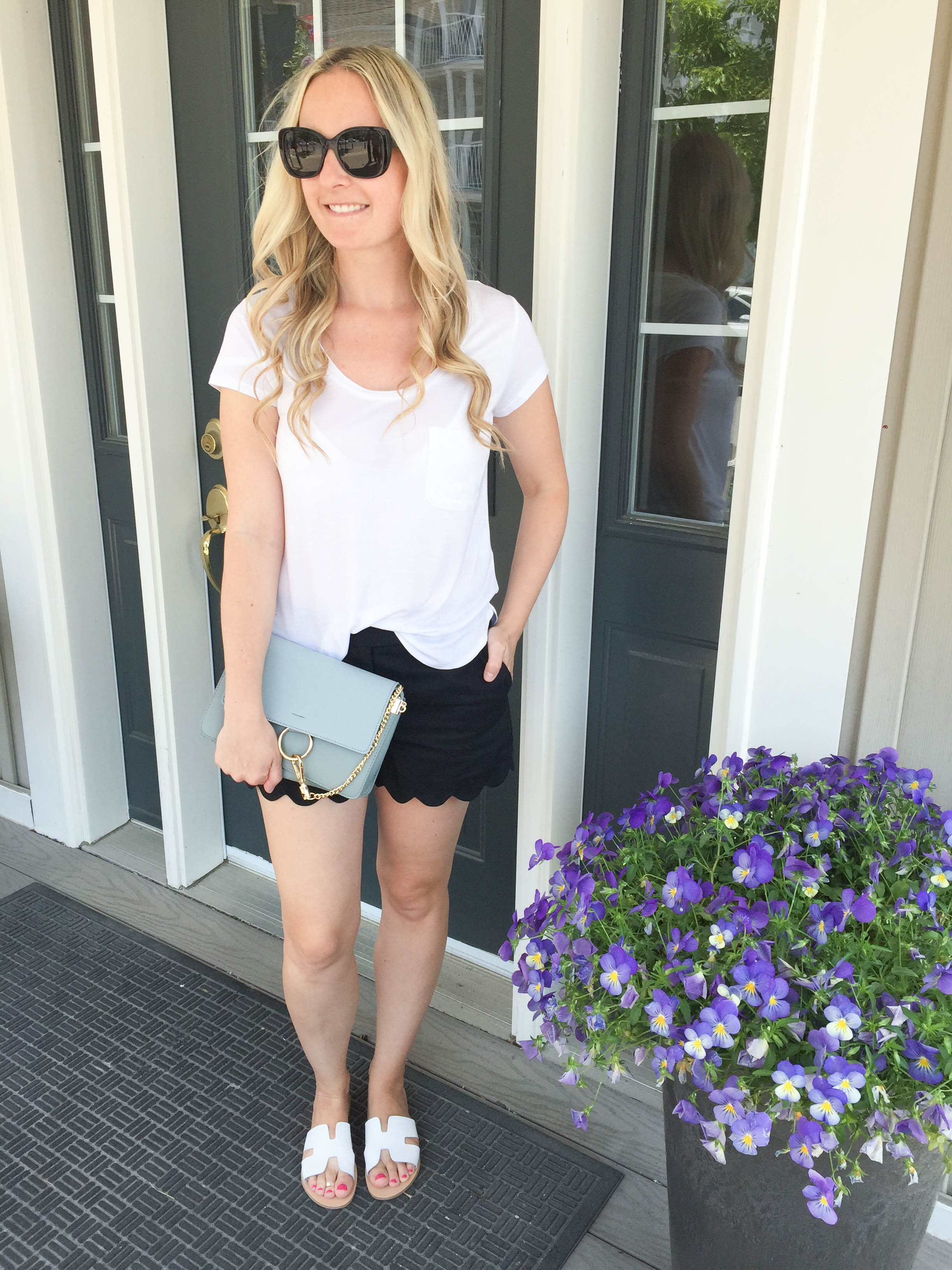 scalloped shorts from J Crew