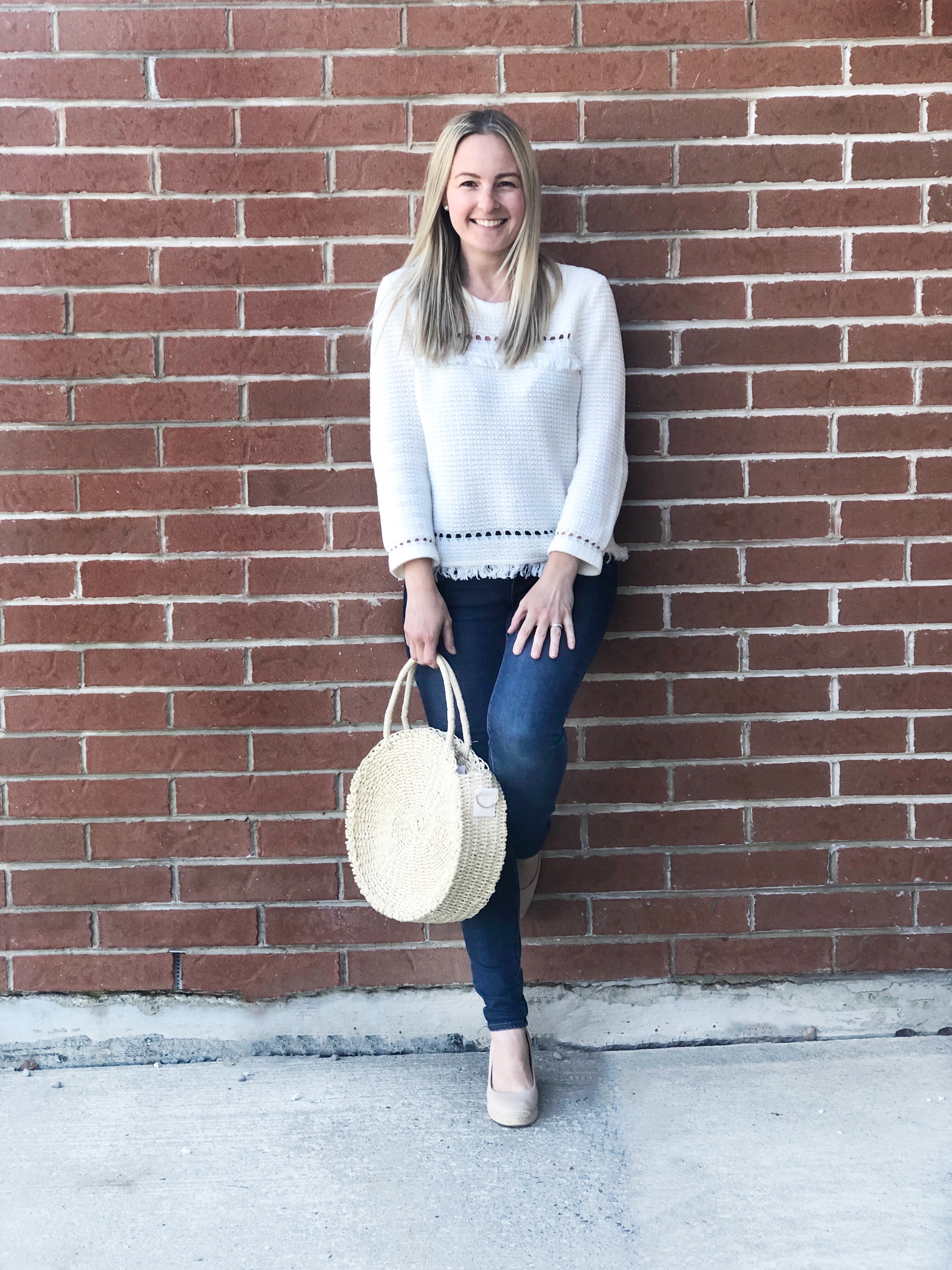 J Crew fringe sweater- Summer look on livin' life with style