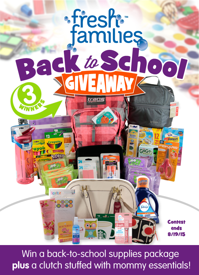 Fresh Families Back to School Giveaway ($200 Value)