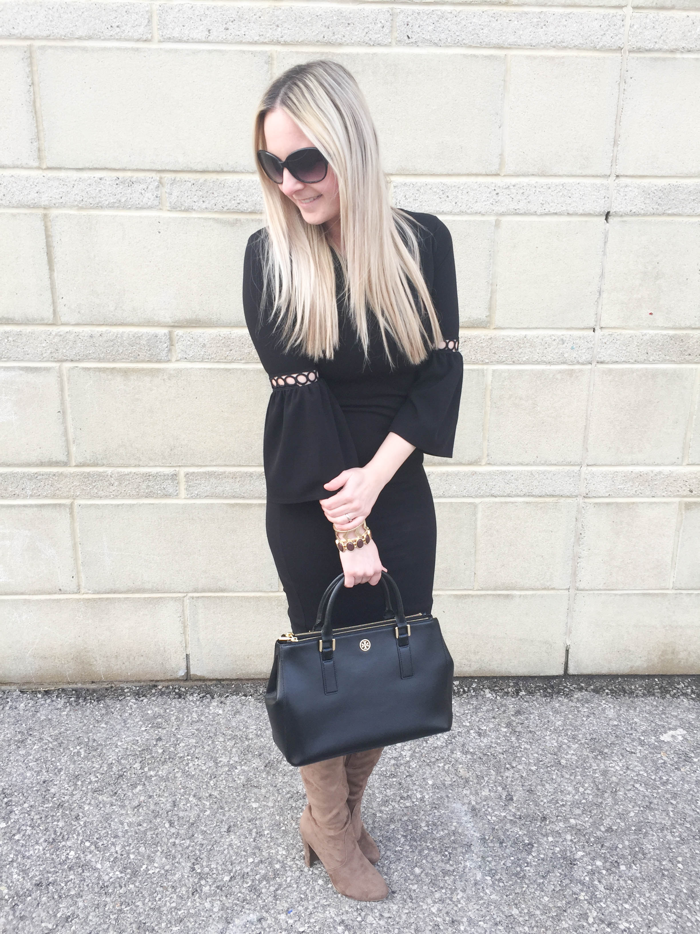 Pink Blush Black Dress on Livin' Life with Style 