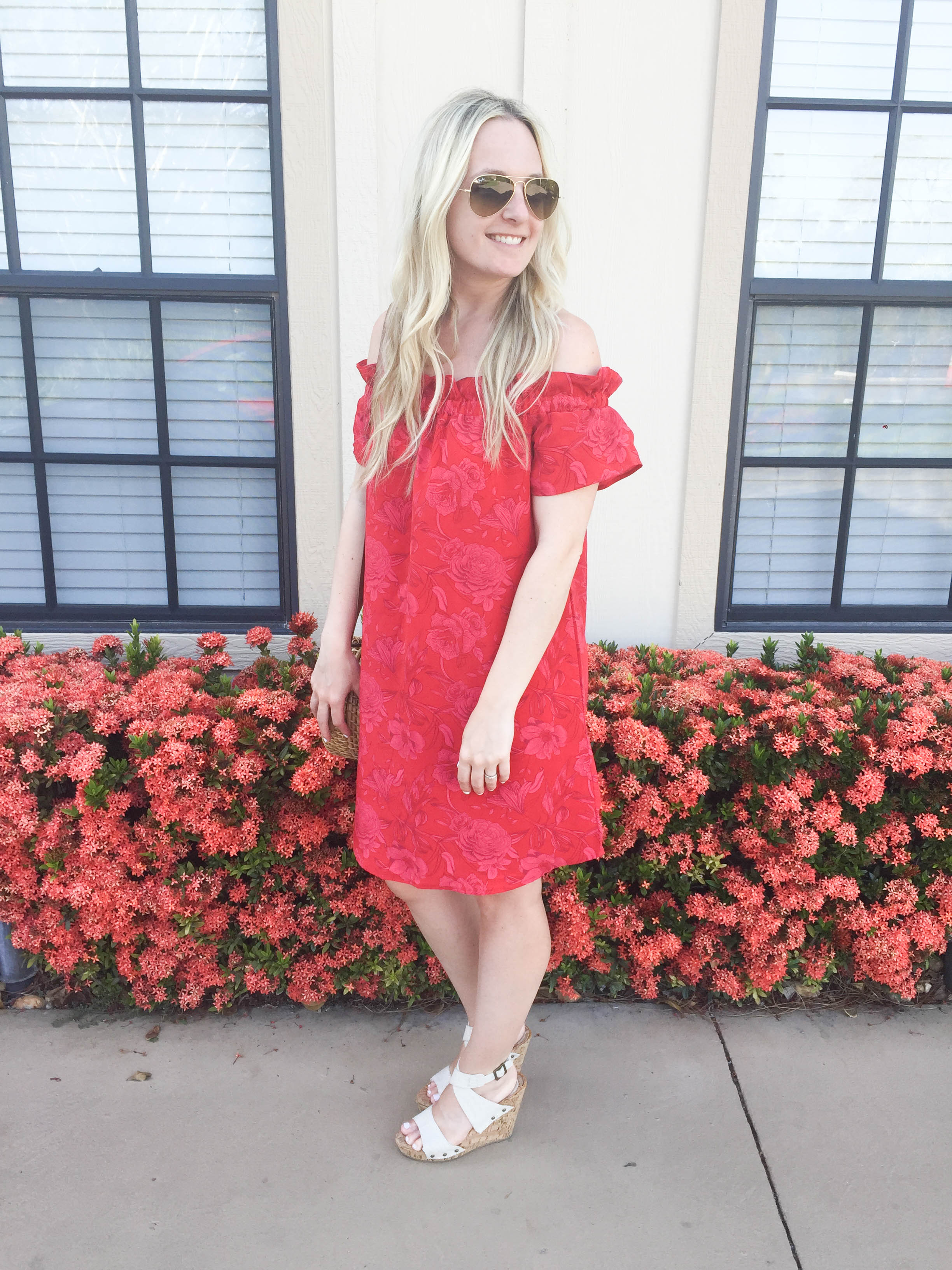 Red Floral Dress