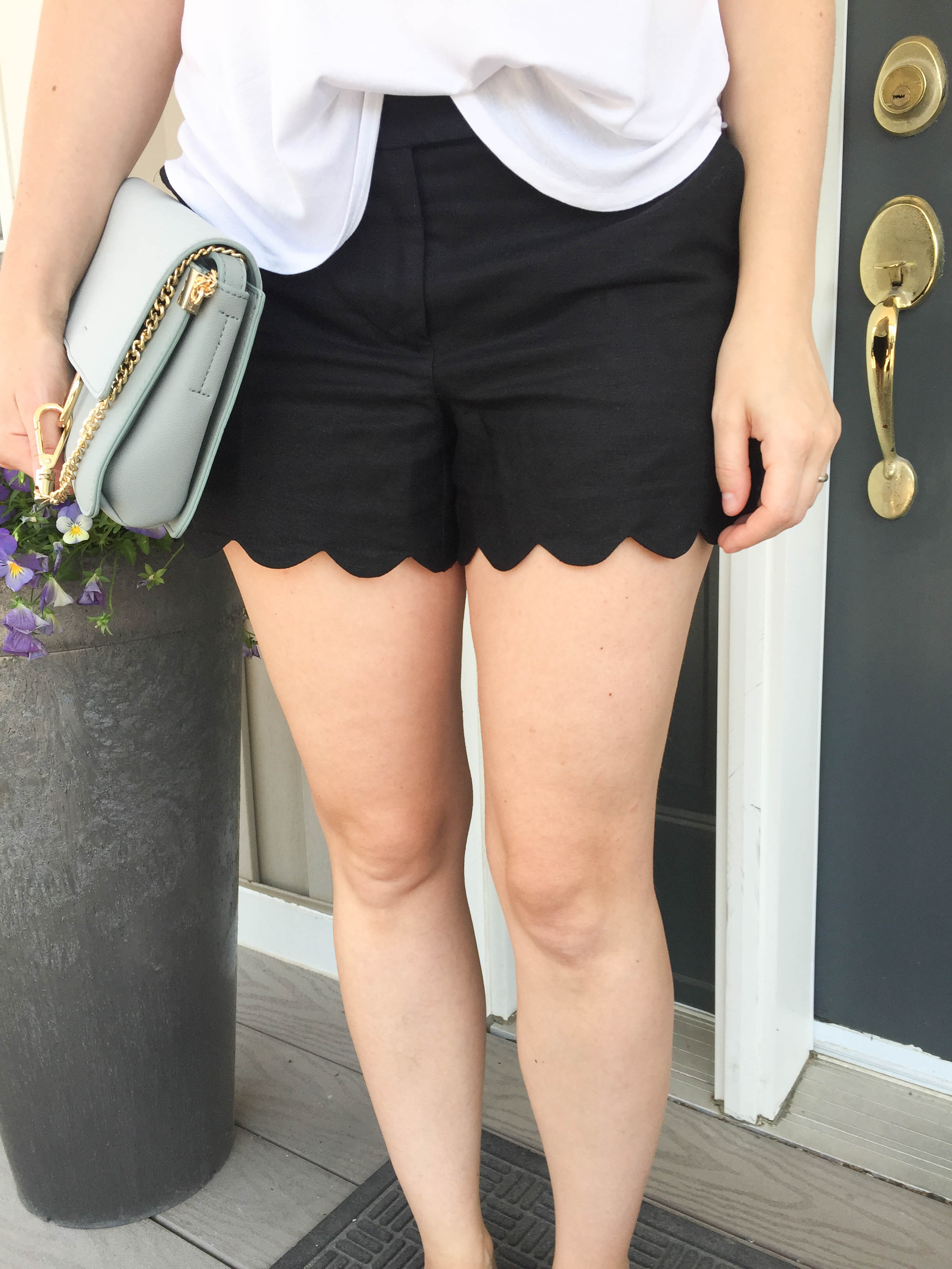 scalloped shorts from J Crew