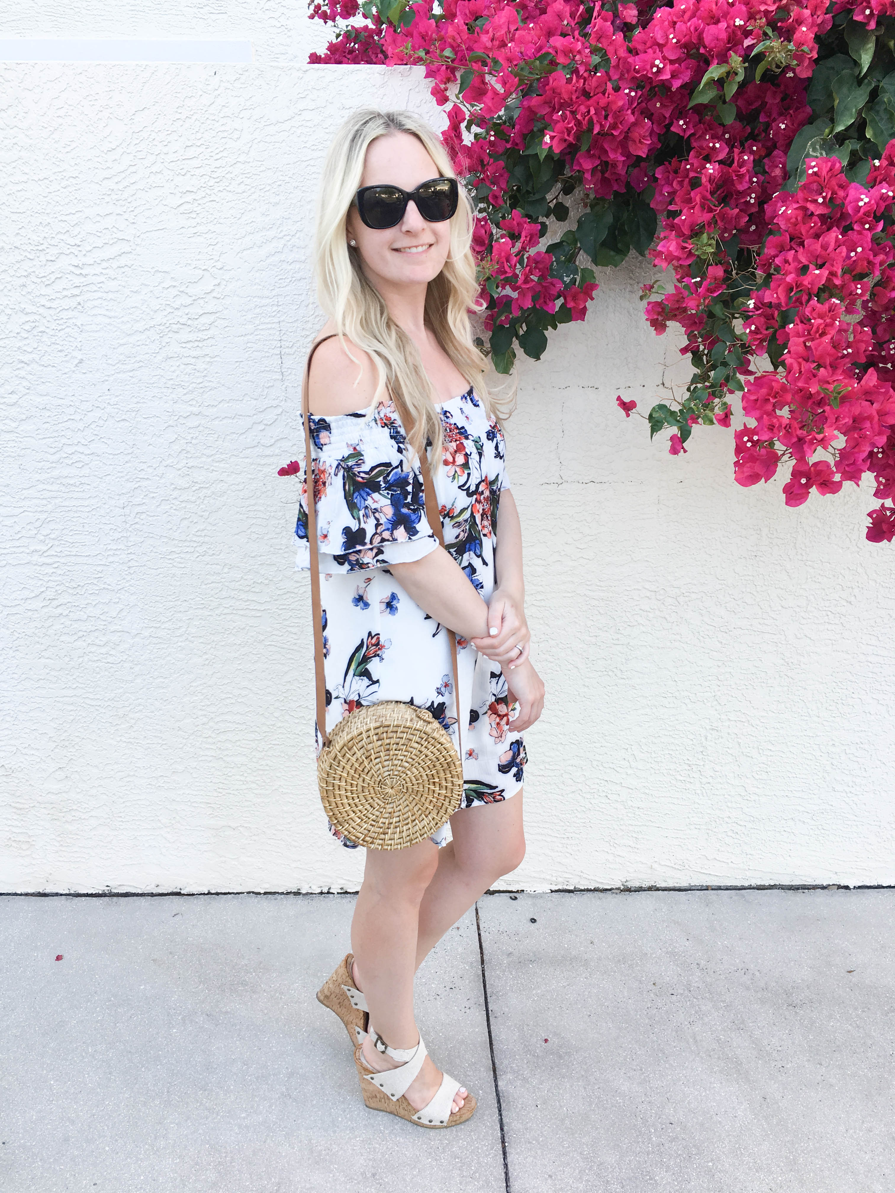 Floral Off the shoulder dress on livin' life with style