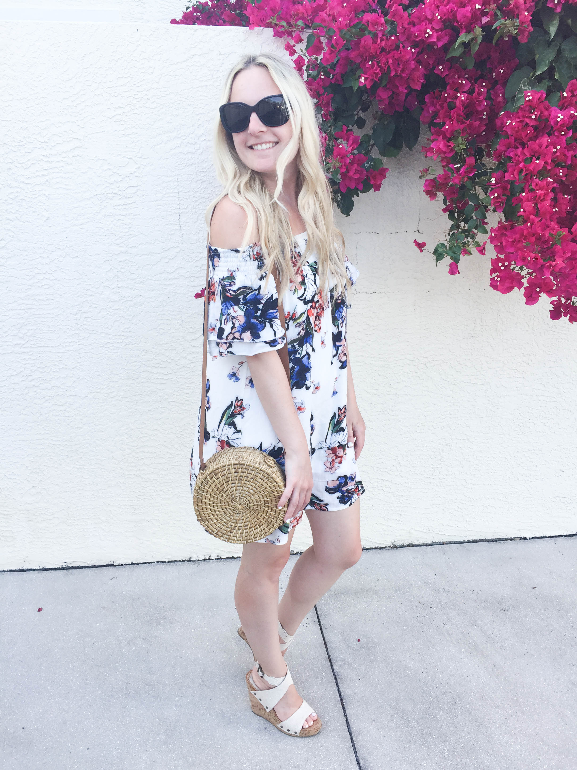 Floral Off the shoulder dress on livin' life with style