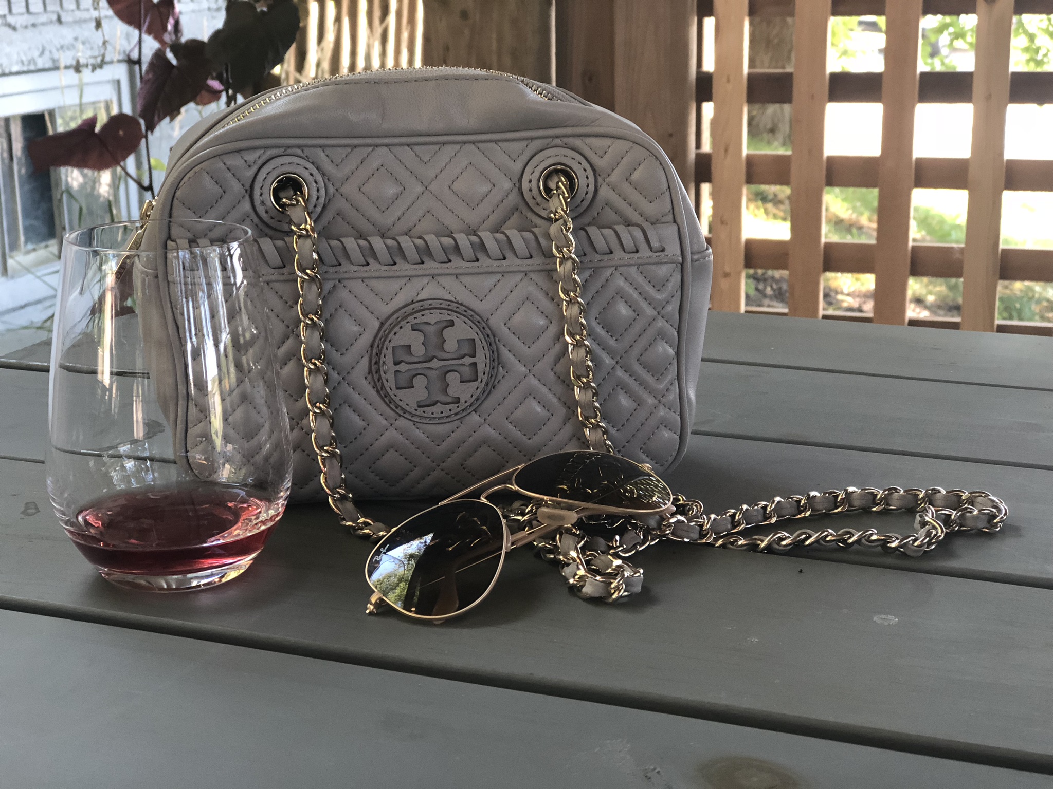 Tory Burch Purse and Ray Band Sunglasses