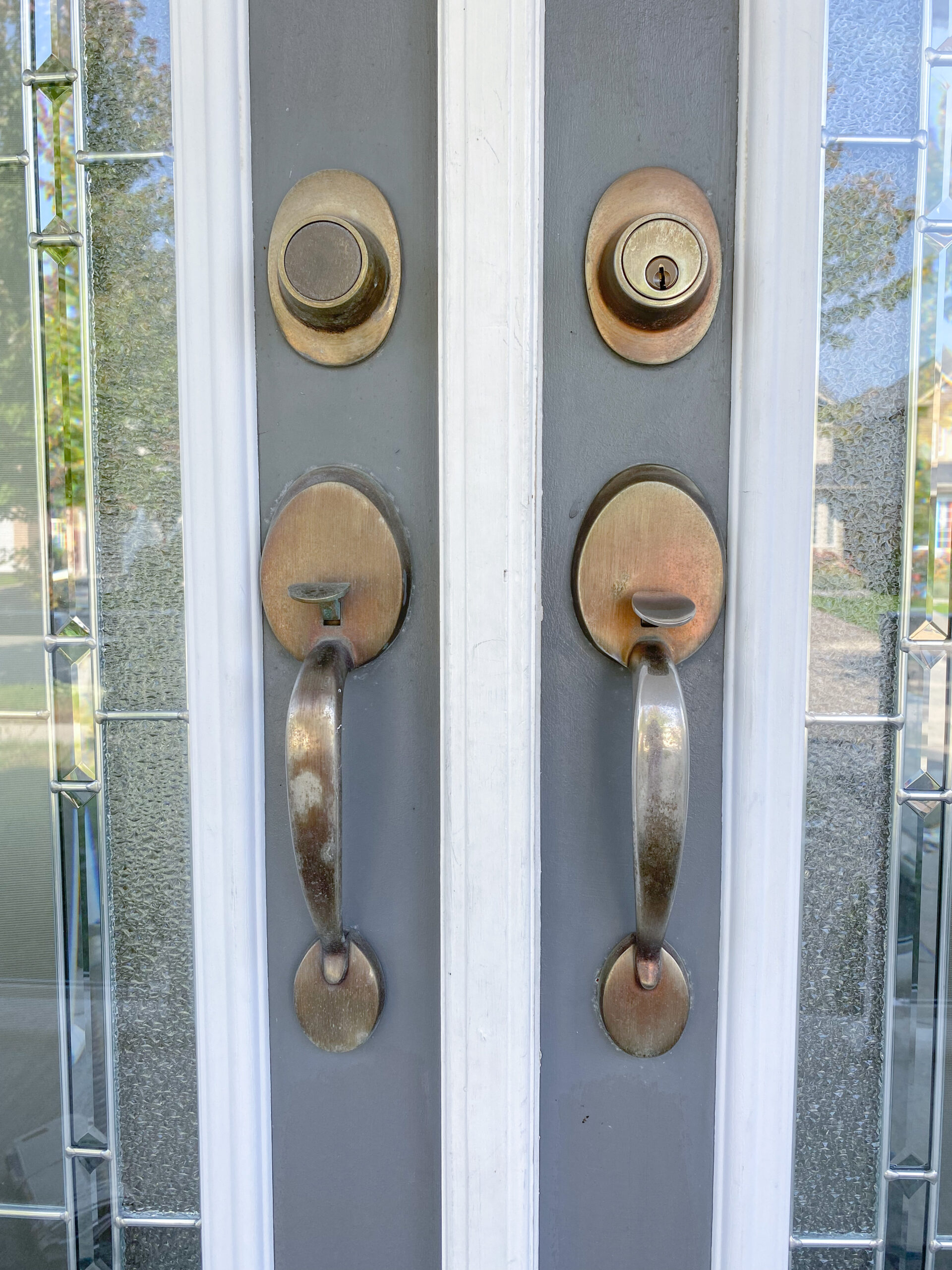 Schlage Door Handles (before and after) on Livin' Life with Style